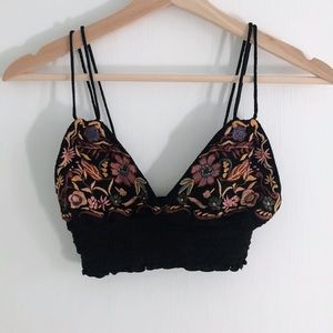 Urban Outfitters floral embroidered bralette